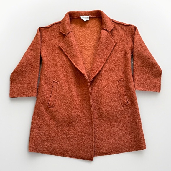 Anthropologie Jackets & Blazers - Moon River Coat Womens M Worsted Wool Burnt Orange Overcoat Trench Anthropologie